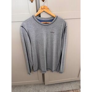 Orvis Trout Bum Mens Medium Gray Heather Long Sleeve T-Shirt Fishing Performance